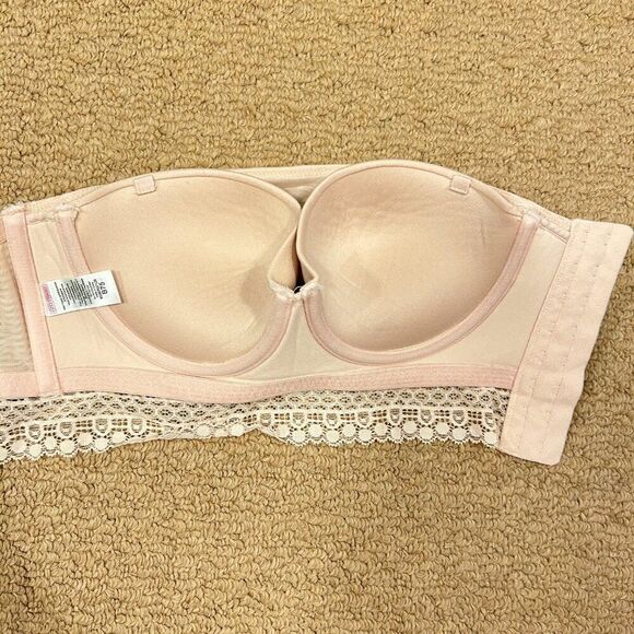 6IXTY 8IGHT Blush Pink Strapless Bandeau Bra Top 34B - Picture 3 of 5